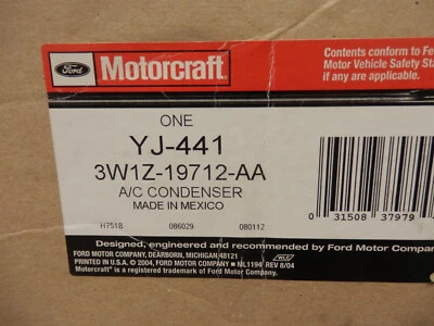 OEM Ford 3W1Z-19712-AA YJ-441 AC Condensador Corona Victoria Lincoln Town Car 4.6L Foto 1 de 4