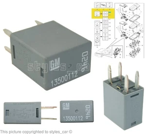 GM 13500112 Vauxhall Opel & Chevrolet (2005-19) Multi-use 4-Pin Grey Relay 0246 - Picture 1 of 8