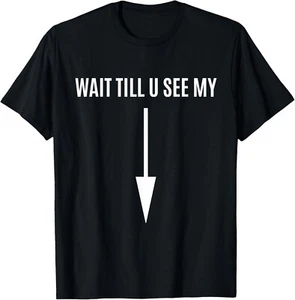 Wait Till U See My Funny Arrow Naughty Humor T-Shirt - Picture 1 of 9