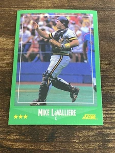 1988 Score #421 Mike LaValliere Pirates C4266* - Picture 1 of 1