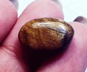 Loose Gemma Naturale Occhio di Tigre 13.10 CT Ovale Forma Certificato - Picture 1 of 6