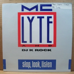 MC Lyte And DJ K Rock - Stop, Look, Listen (12" Single, 1989, First Priority) - Imagen 1 de 7