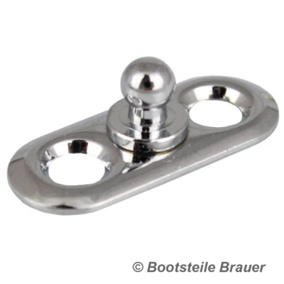 BOOTSTEILE BRAUER LOXX Unterteil LOCHPLATTE L= 27 x 11 mm Vernicklet Boot Cabrio Persenning Plane