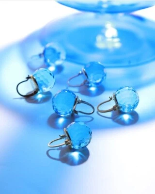 Pendientes Aguamarina Plata de Ley 925 Azul Bola Colgante Pendiente Regalo Para Ella Foto 1 de 4