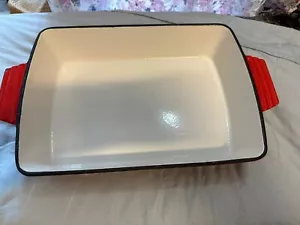 vintage enamel cast iron baking pan - Picture 1 of 8