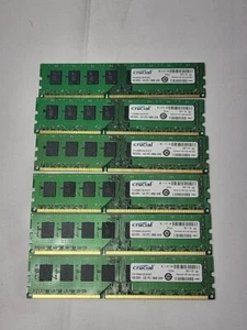 CRUCIAL 4GB DDR3-1333 (PC3 10600) CT51264BA1339.M16FD Desktop Memory Ram(6 each) - Picture 1 of 8