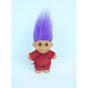 Muñeca Russ Troll vintage años 80 pelo morado ojos marrones - Imagen 1 de 2