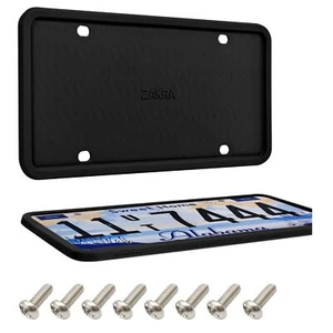 License Plate Frames,2 Pack Silicone License Plate Frames,Premium Silicone Ma... - Picture 1 of 6