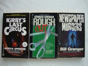 3 CHICAGO pb books MURDER MYSTERY paperback LAST CIRCUS, NEWSPAPER, ROUGH CUT pi - Bild 1 von 14