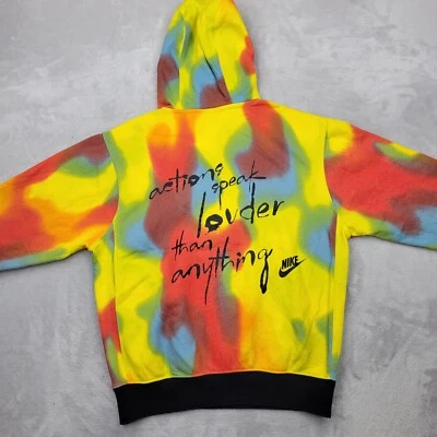 Nike Sudadera con Capucha Hombres Pequeño Suéter Sudadera Swoosh AOP Corbata Teñida Acciones Hablar Adulto Foto 1 de 4