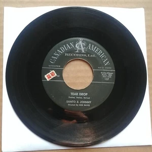 SANTO & JOHNNY Tear Drop/The Long Walk Home 45 7" POP ROCK Record Vinyl Records - Picture 1 of 2