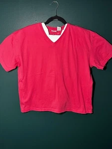 Youth Girls Cherokee V-Neck Red Short Sleeve T-Shirt Size XL Lightweight RN17730 - Picture 1 of 3