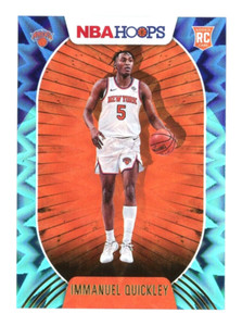 2020-21 Panini NBA Hoops Teal Explosion Immanuel Quickley #249 Rookie RC