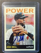 2013 Josh Bell Topps Heritage Minor League Rookie Card #129 Pirates Signed Auto