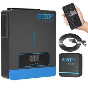 EDECOA Hybrid Wechselrichter 24V MPPT WIFI 4,2KW 120A PV 60-500V Off Grid WLAN - Bild 1 von 14