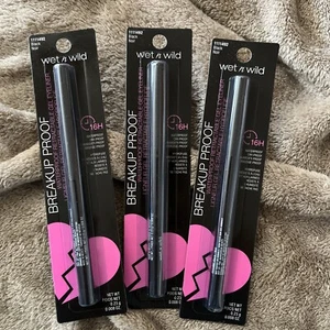 ❤️3x Wet n Wild Breakup Proof Waterproof Retractable Gel Eyeliner 16H BLACK Noir - Picture 1 of 3