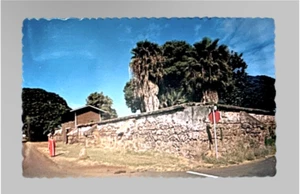 MAUI HAWAII Postcard Hale Paahao Lahaina Prison Local Woman Pre Fire ~ Scalloped - Picture 1 of 2