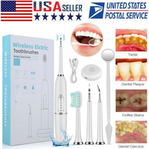 Electric Teeth Cleaner Sonic Dental Scaler Tartar Calculus Plaque Stain Remover - Picture 1 of 14