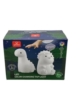 Conjunto com 2 luzes de mudança de cor Globe Electric Giggle Dinosaur - Imagem 1 de 2