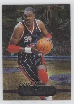 1996-97 Fleer Metal Cyber-Metal Hakeem Olajuwon #12 HOF - Image 1 of 2