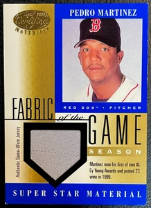 2001 Leaf Certified Materials Fabric of the Game Season Pedro Martinez 17/23 HOF - Picture 1 of 2