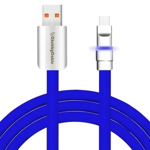 chubbycable Neon Chubby Fast Charge USB-A to Type-C Cable Dark Blue  19.6 FT - Photo 1 sur 7