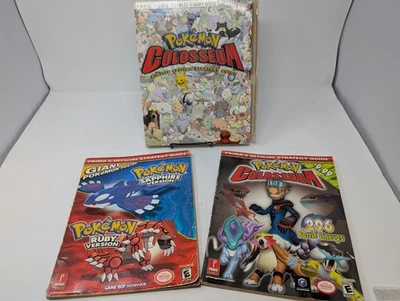POKEMON STRATEGY GUIDES - Colosseum Ltd Ed/Cube - Sapphire/Ruby Gameboy - Image 1 of 4