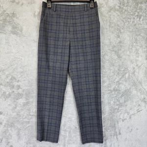 Uniqlo Hose Damen M grau blau kariert kariert spitz zulaufend Anzughose Büro Arbeit - Bild 1 von 10