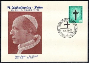 Berlin, Papst Pius XII. zum 78. Deutschen Katholikentag 13 - 19 Aug. 1958. - Imagen 1 de 1