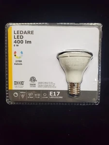 Ikea LEDARE LED Bulb 400 IM, 2700 K 6 W for Portable Table Lamp  Sealed package - Picture 1 of 7