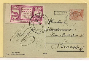 28.06.1925 - Cartolina da Livorno per Roma - Picture 1 of 1