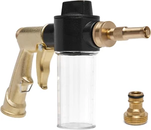 High Pressure Foam Gun Car Wash Sprayer, Heavy Duty Metal Garden Hose Nozzle wit - Picture 1 of 12