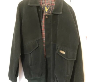 VINTAGE Italian Velvet 90's dark green jacket - Picture 1 of 3