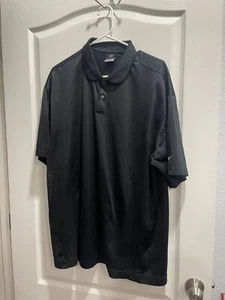 Nike Golf Polo Shirt Men XL Black FITDRY Short Sleeve Pullover Outdoor Sports - Picture 1 of 9