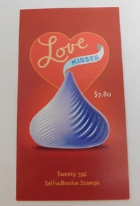 Love Kisses Book of 20 USPS 39c Stamps 2006 Folded - Picture 1 of 3