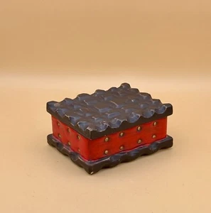 SELTENE Cassidy's Ltd VINTAGE Kunstleder Keramik Schmuckstück | Schmuckkästchen - Bild 1 von 10