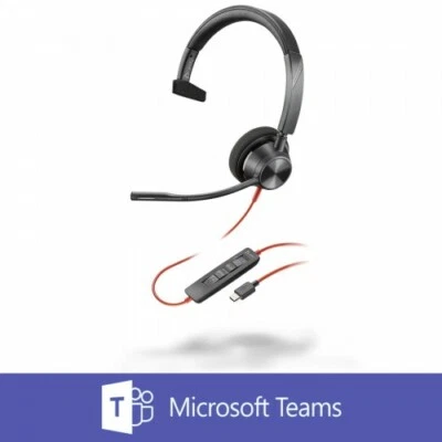 Plantronics Blackwire 3310 BW3310-M Mono USB-C PC Headset Für Microsoft Teams - Bild 1 von 2