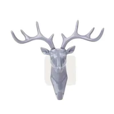 Porta-chaves cabeça de veado moda fofo chifre gancho cabide sala de estar parede decorativo - Imagem 1 de 4
