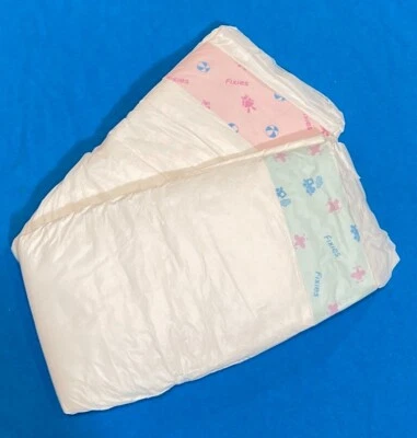 (2) Винтажные фиксирующие европейские детские подгузники (1 девочка, 1 мальчик) пластиковый размер MAXI/XL - Изображение 1 из 4