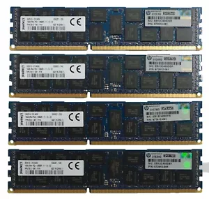 HP Kingston 64GB (16GB x 4) PC3-12800R ECC Server RAM Memory Kit 672612-081 - Picture 1 of 1