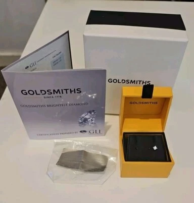 18ct White Gold 0.25cctw Goldsmiths Brightest Diamond Solitaire Stud Earring... - Image 1 of 4