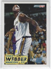 1993-94 FLEER CHRIS WEBBER ROOKIE RC #292 GOLDEN STATE WARRIORS MICHIGAN
