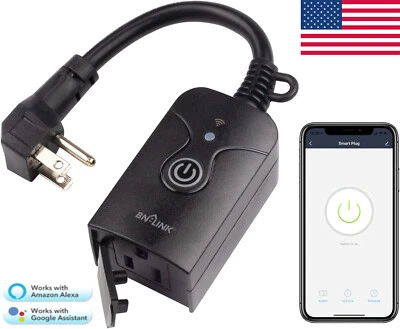 BN-LINK Smart Wi-Fi Plug Outlet Waterproof works With Alexa & Google Outdoor - Image 1 of 4