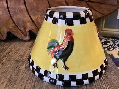 jar candle shade topper Rooster court check no brand Black and White Check - Image 1 of 4