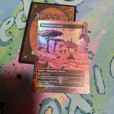 Stomping Ground Full Art Foil Play Test Mtg Card Alien Landscape - Image 1 of 2