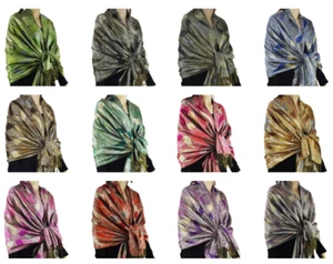 On Sale Fashion Metallic Paisley Pashmina Scarf Shawl Wrap 1 Dozen, Assort Color - Picture 1 of 6