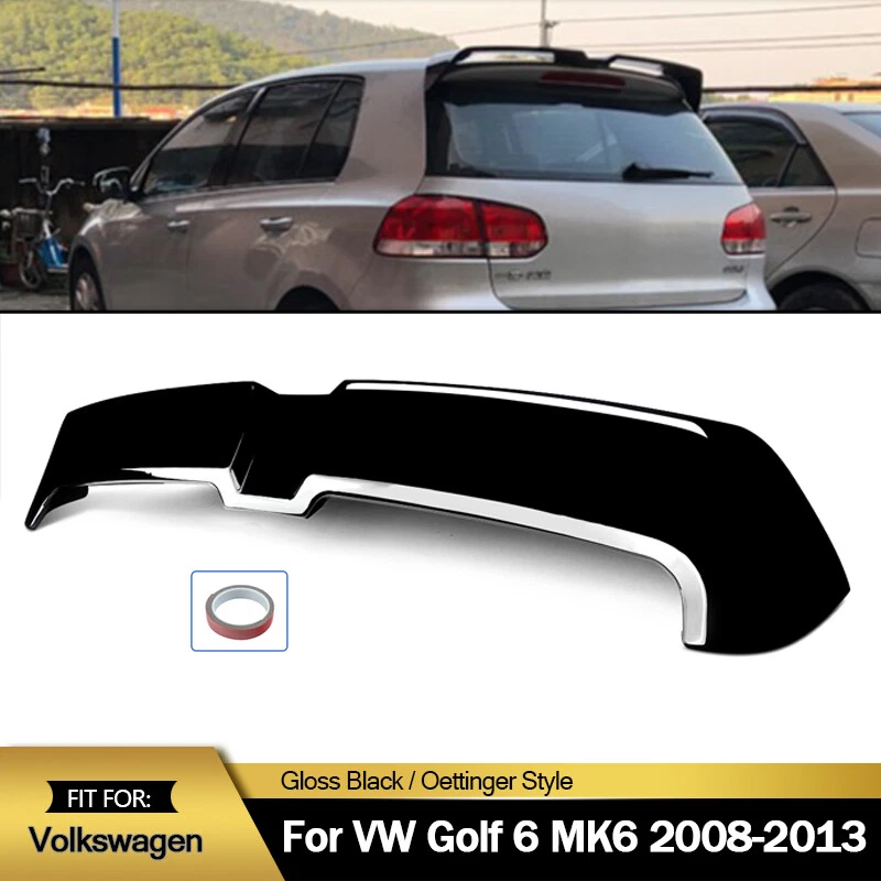 For Volkswagen Golf MK6 R 2008-2013 Gloss Black Rear Roof Spoiler Window Wing Foto 1 de 4
