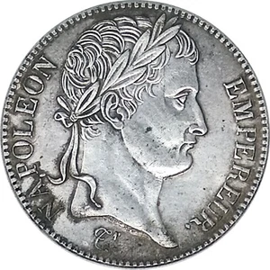 Moneta copia Francia 5 franchi 1807 Napoleone Bonaparte Imperatore 36.72mm 22g - Picture 1 of 8
