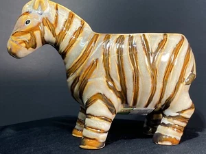 Hand Painted Ceramic Zebra Planter Pot - Bild 1 von 8