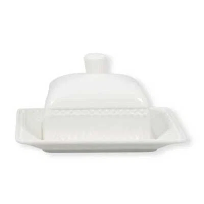 Greengate Mantequera Alice Blanco Pequeño 14x12 CM Cerámica Everyday Vajilla - Imagen 1 de 2